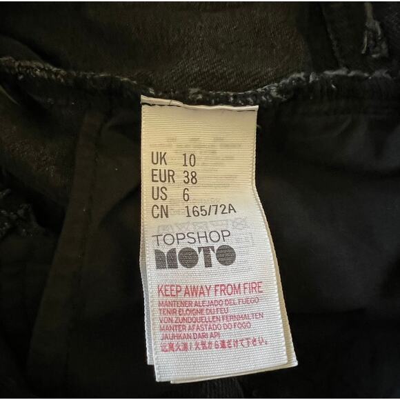 Topshop Moto Kiri Shorts in Washed Black Size 6 - Picture 12 of 12